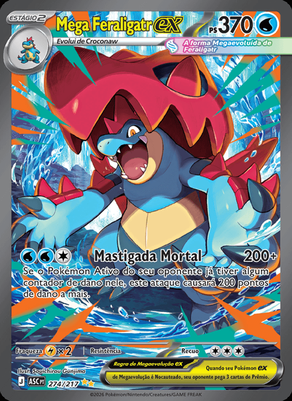 Mega Feraligatr ex, número 274