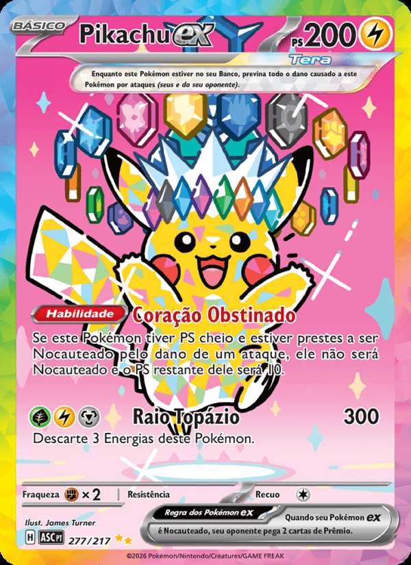 Pikachu ex, número 277