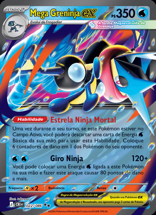 Mega Greninja ex, número 022