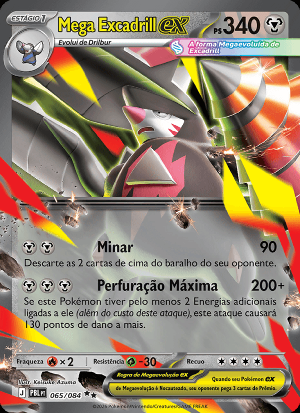 Mega Excadrill ex, número 065