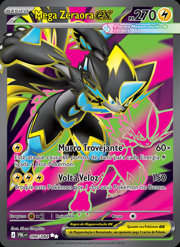 Mega Zeraora ex, número 098