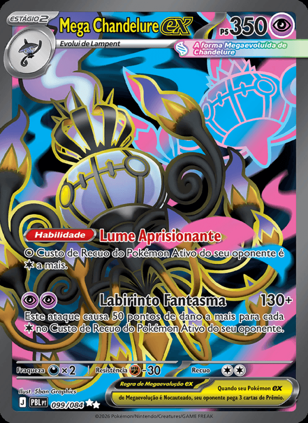Mega Chandelure ex, número 099