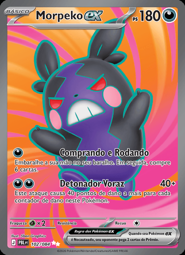 Morpeko ex, número 102