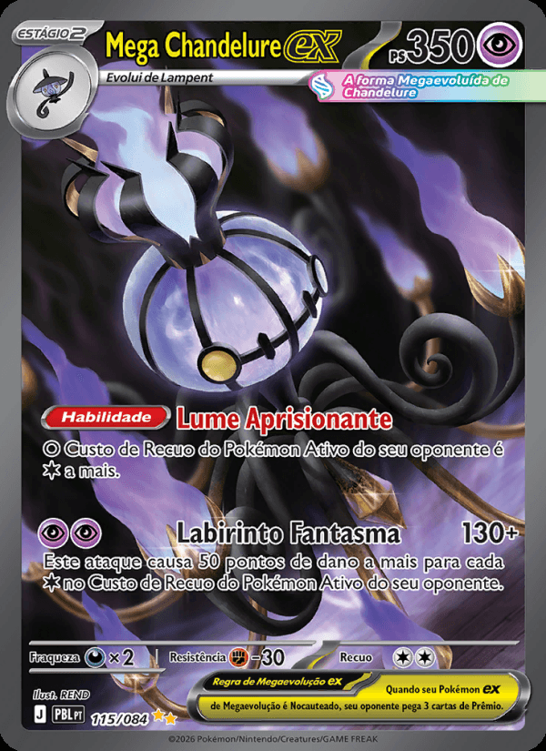 Mega Chandelure ex, número 115